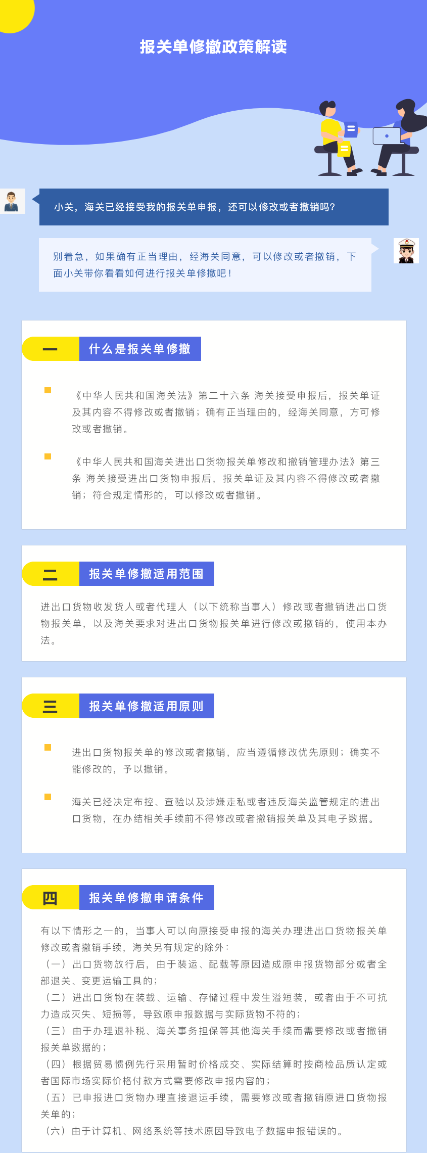 一文了解报关单修改或撤销政策